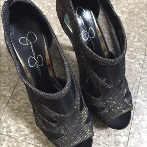 Jessica Simpson high heels silver